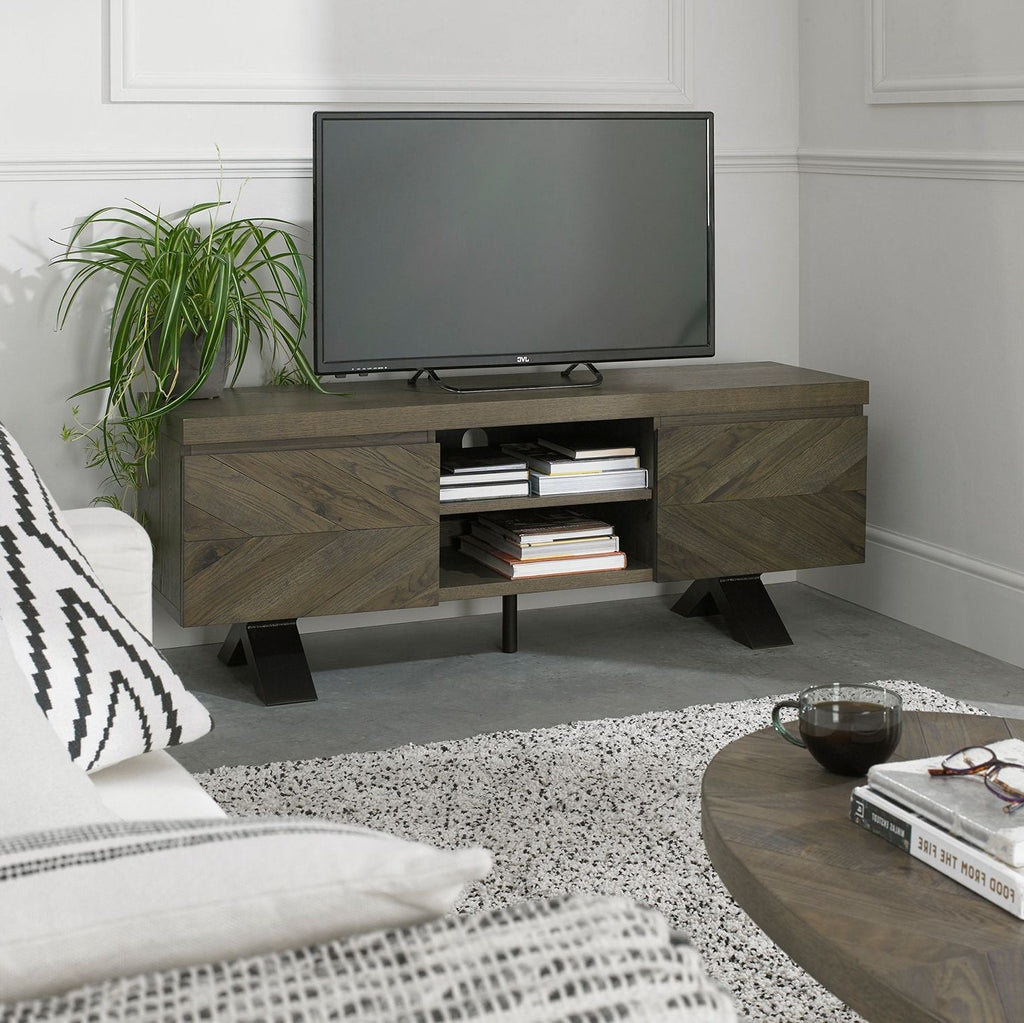 Phoenix Fumed Oak Entertainment Unit