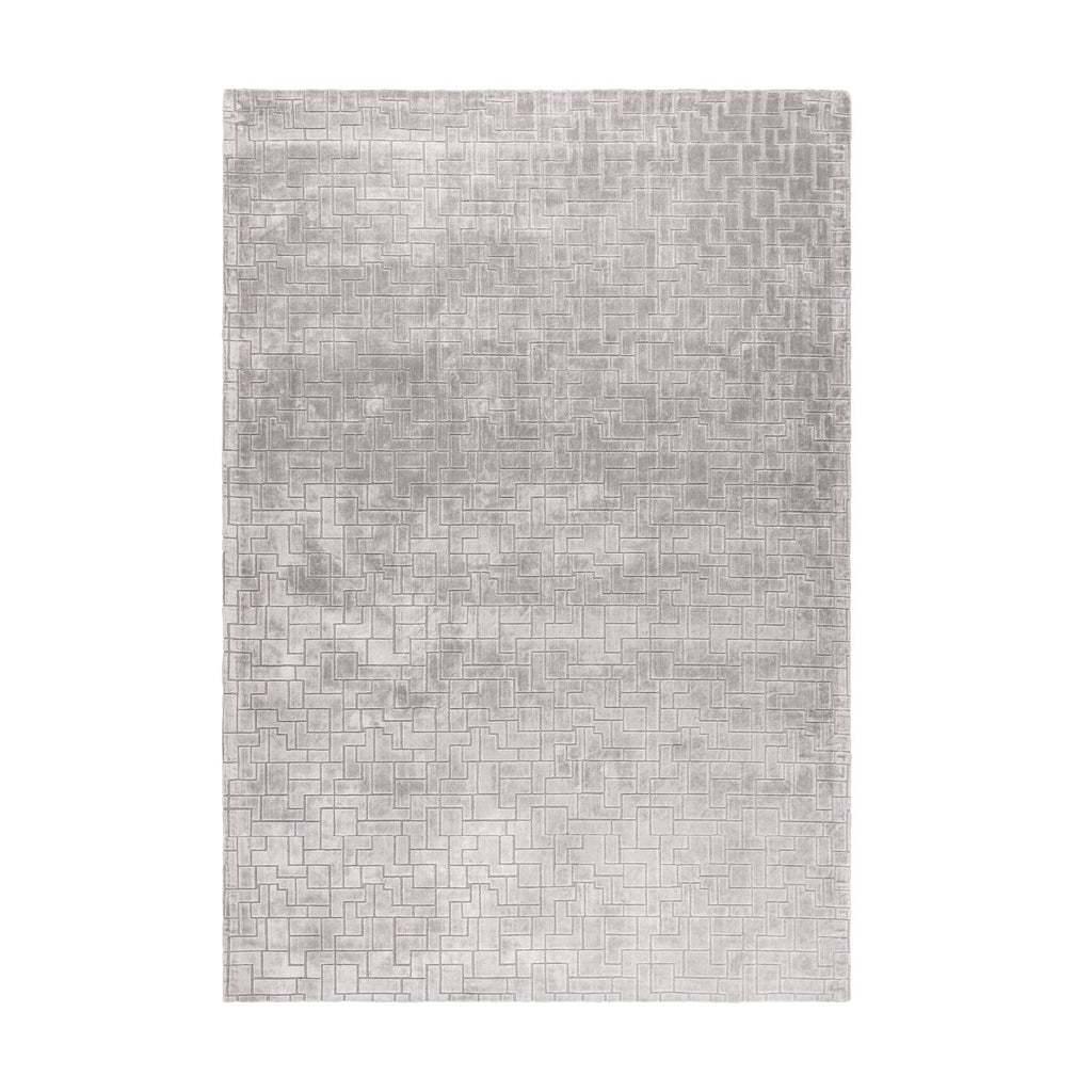 Glaze Floor Rug - Silver Tetris