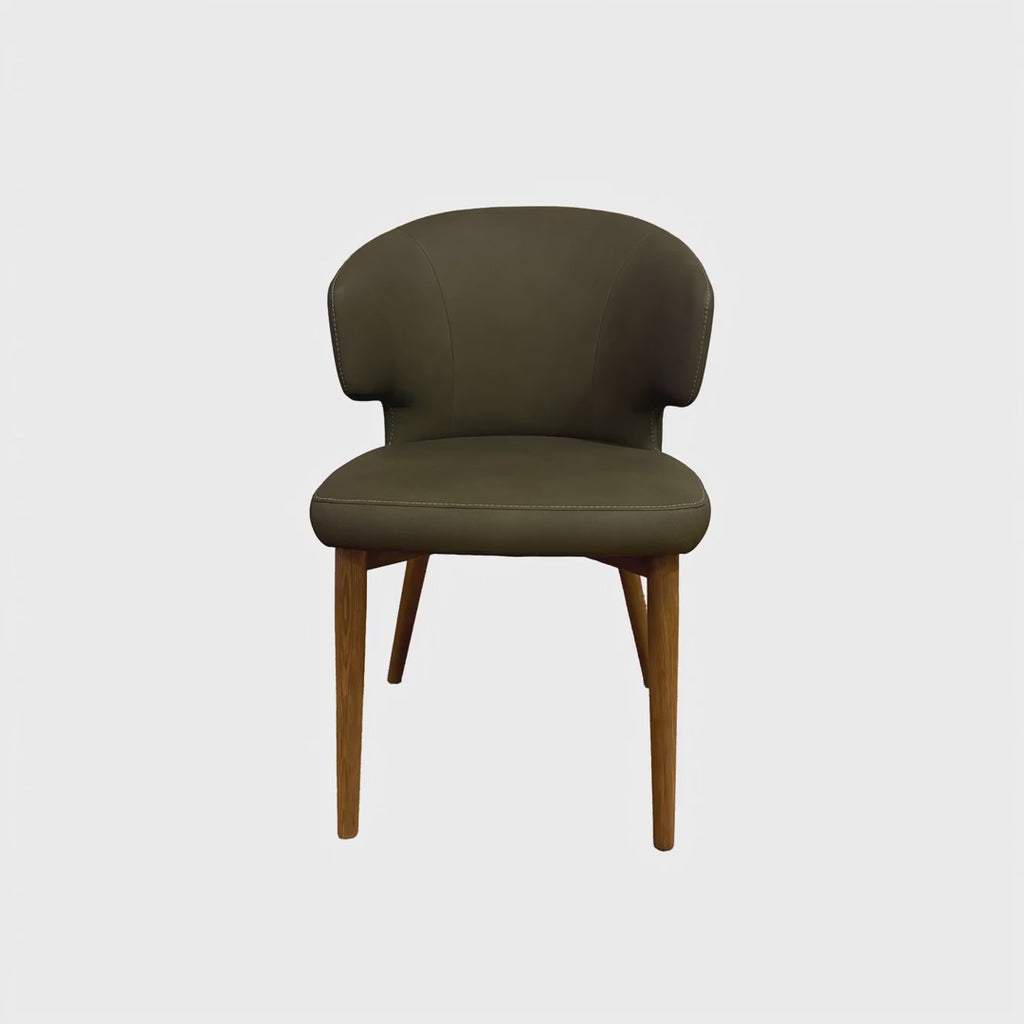 Pearl Dining Chair, Set Of 2 - Green Wooden Legs