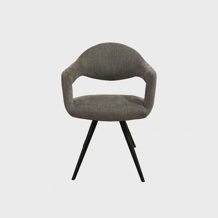 Delphine Dining Chair, Set Of 2 - Dark Grey