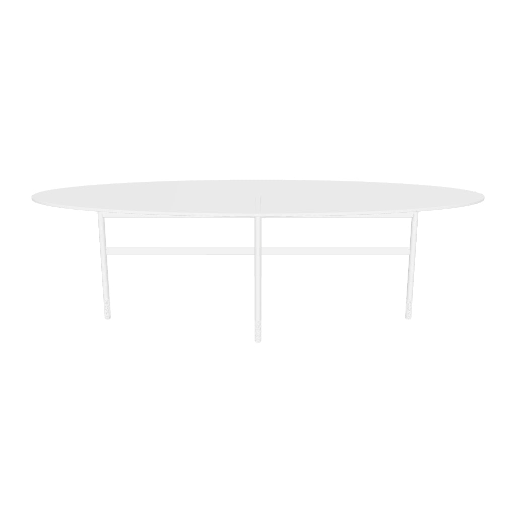 Glamour 250cm Elliptical Table By Bontempi Casa - Supermarble & Silver Frame