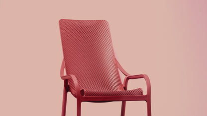 Garden Set - x2 Net Lounge Chairs By Nardi - Turquoise