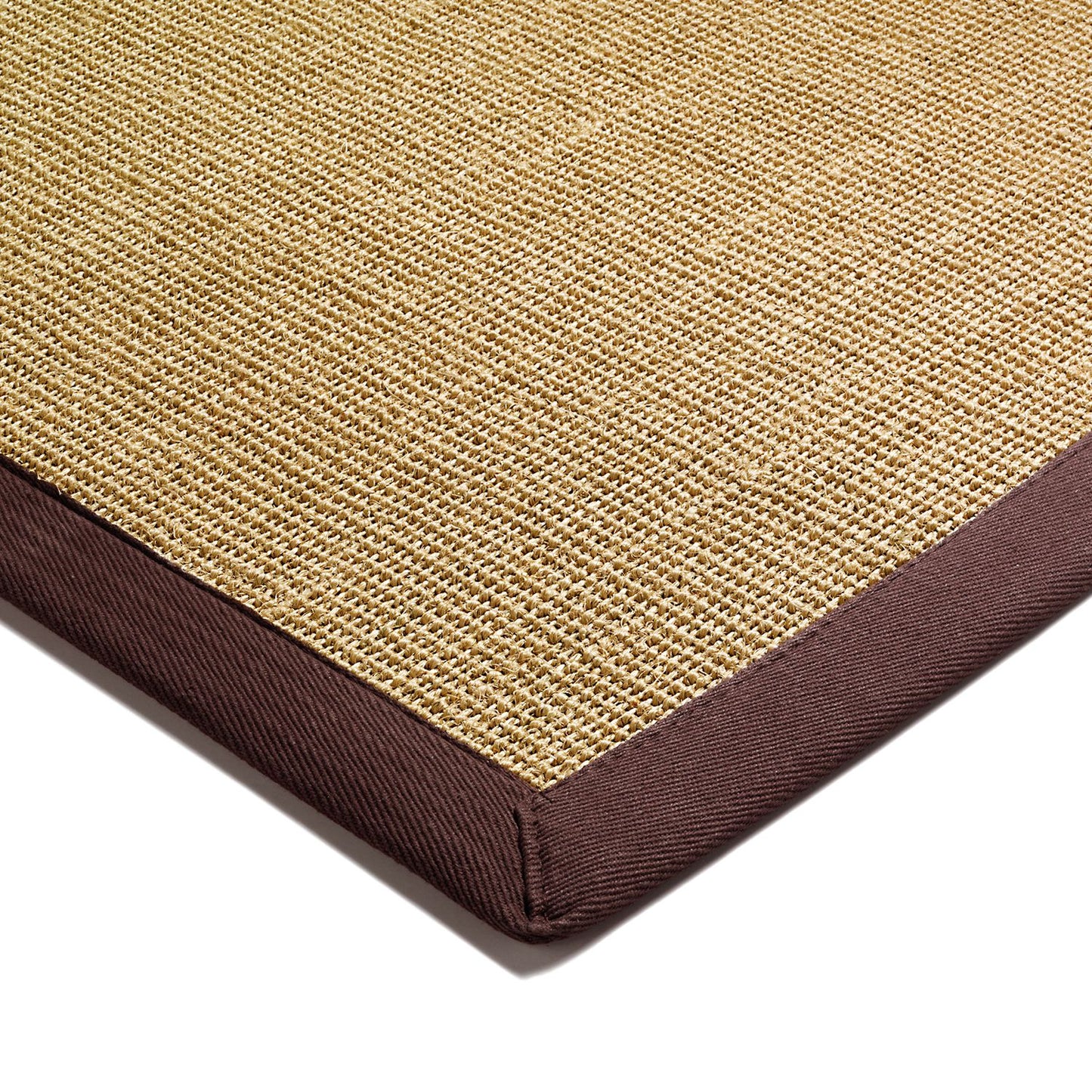 Sisal Floor Rug - Linen/Chocolate Border