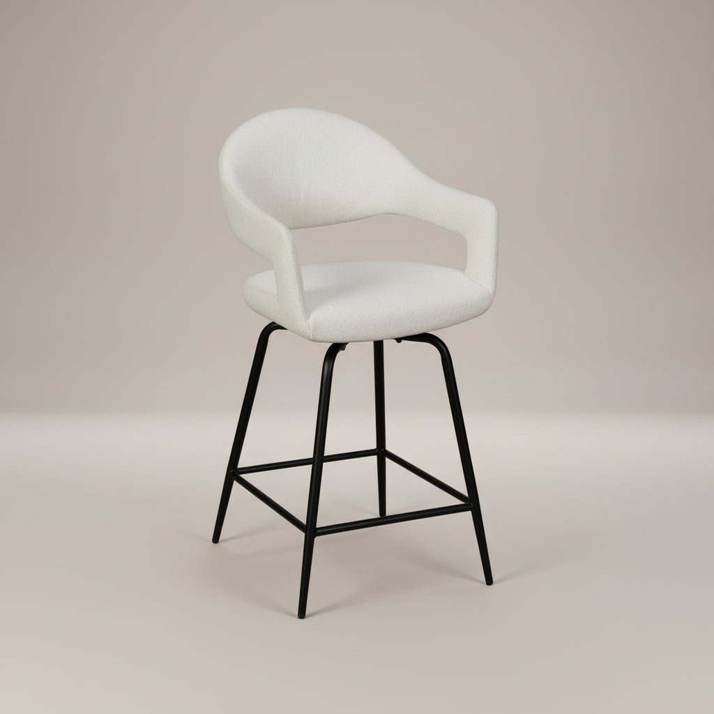 Delphine Counter Chair - White