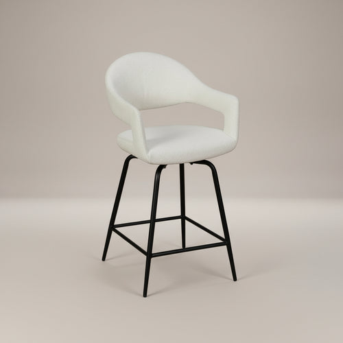 Delphine Counter Chair - White