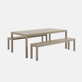 Nardi Dining Set - x2 Rio Aluminium Benches & Rio 210cm Table