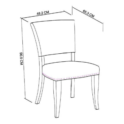 Denver Rustic Oak Dining Chair - Dark Grey