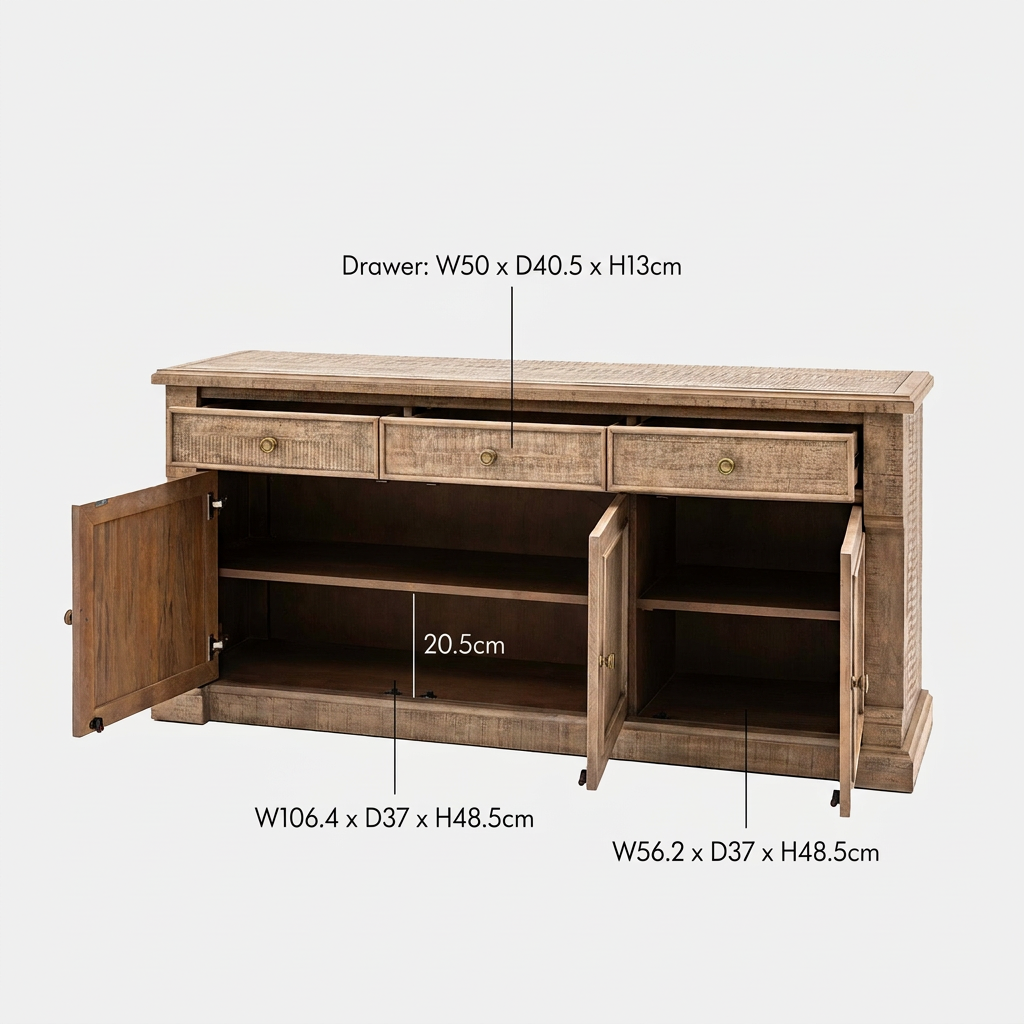 Vermont 3 Door 3 Drawer - Sideboard