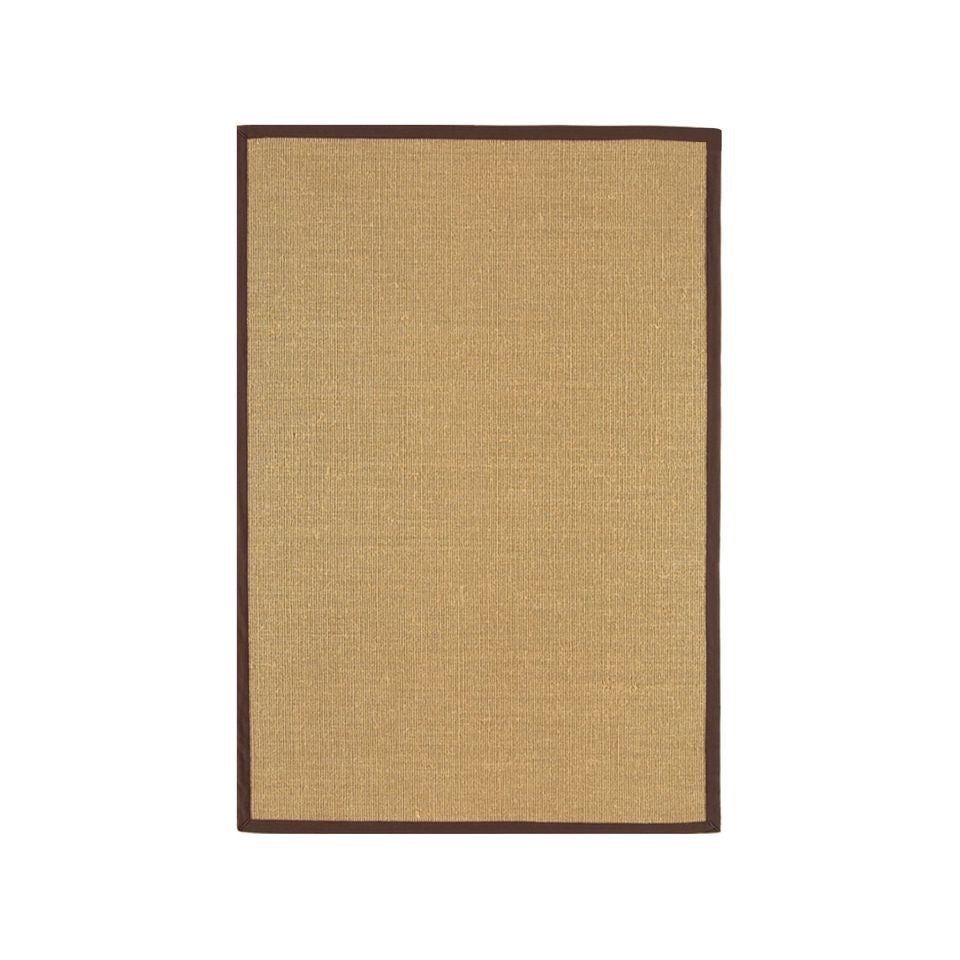 Sisal Floor Rug - Linen/Chocolate Border