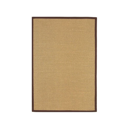 Sisal Floor Rug - Linen/Chocolate Border
