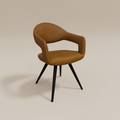 Delphine Swivel Dining Chair, Set Of 2 - Tan