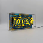 Holy Shit Glass Neon Light - Yellow