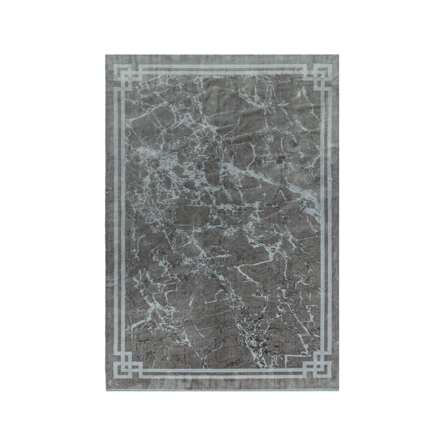 Zehraya Floor Rug - Silver Border