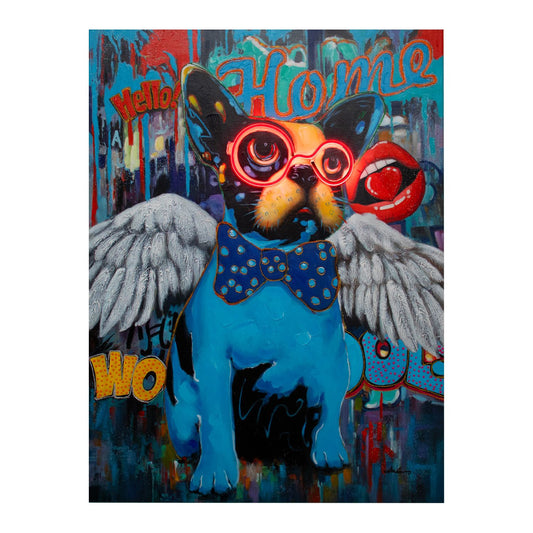 Dog With Wings LED Neon Painting - Small