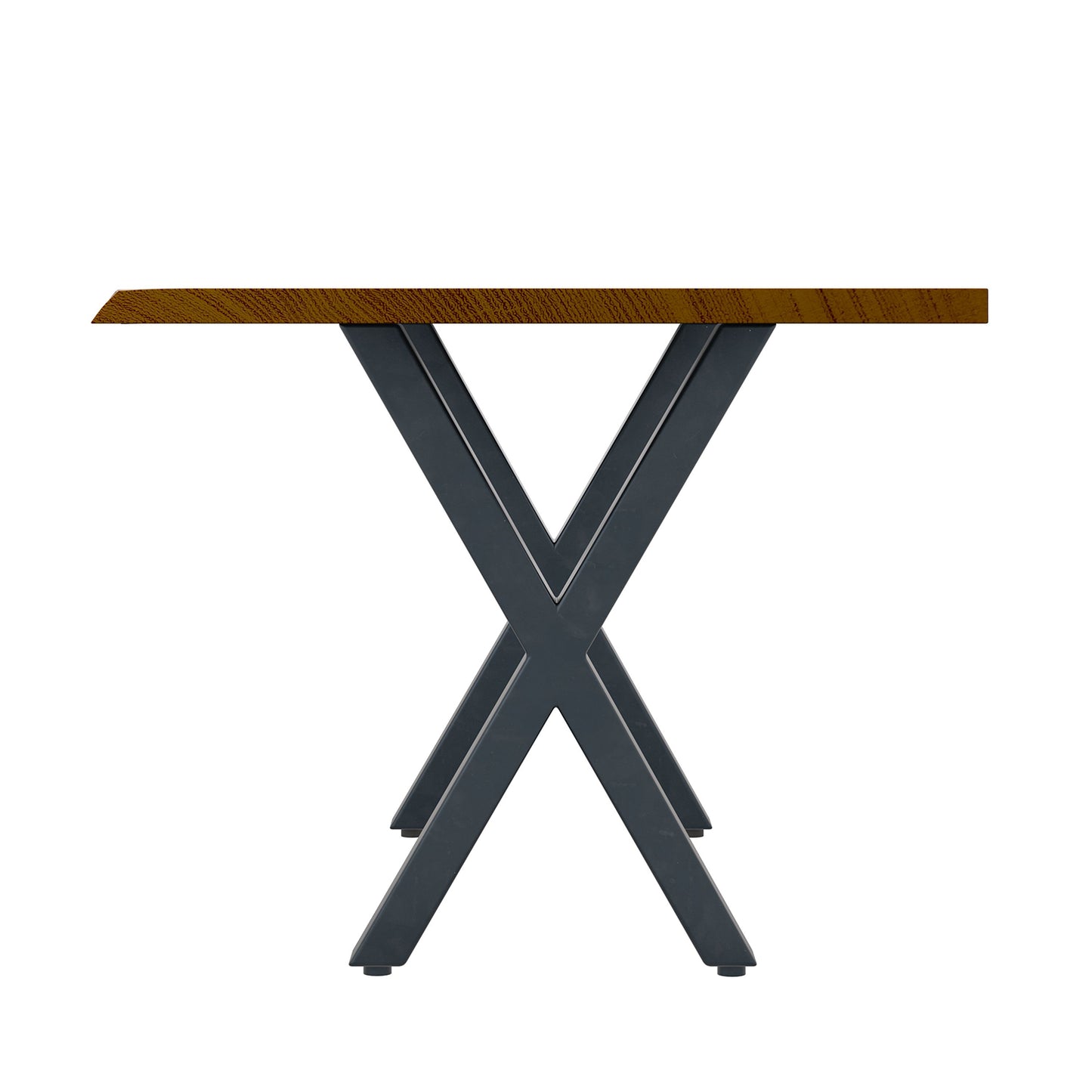 Hoxton Dining Table - With Russet Top & X Shaped Legs - 2m