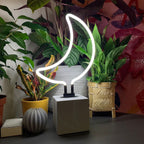 Moon Concrete Base - Neon Light