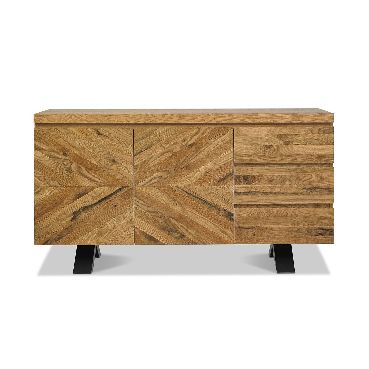 Rustic Oak Sideboard - Wide