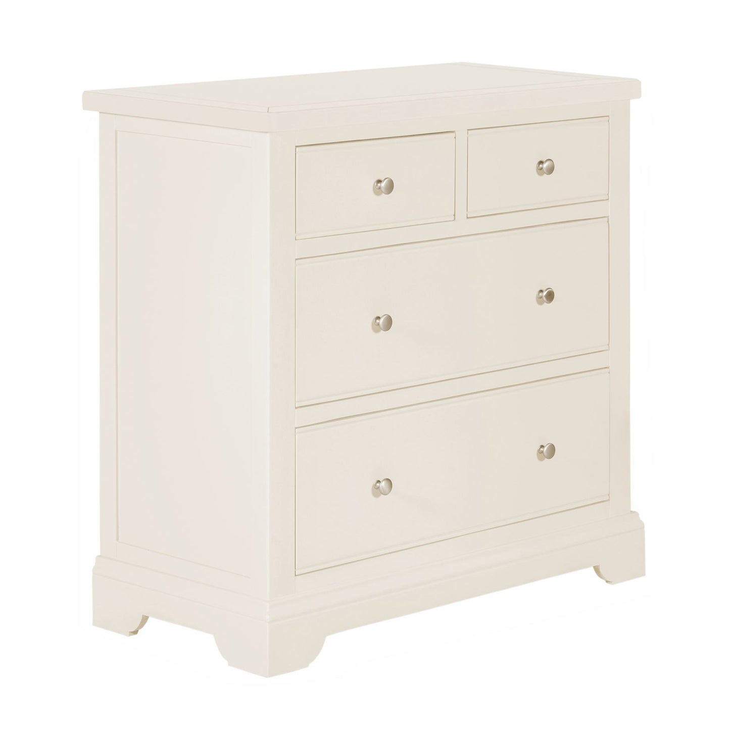 Hardingham White Painted Chest of Drawers - 2 Over 2