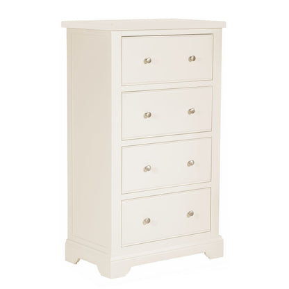 Hardingham White Painted Chest of Drawers - 4 Drawer Tall
