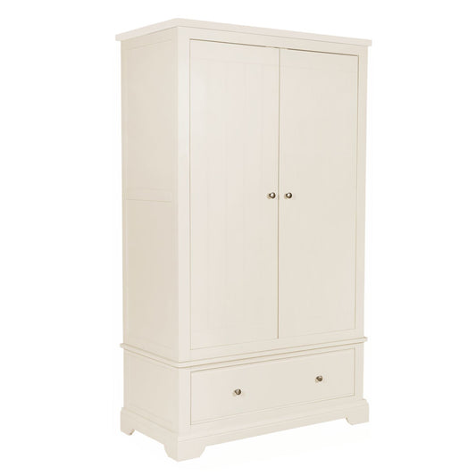 Hardingham White Painted Wardrobe - 2 Door 1 Drawer