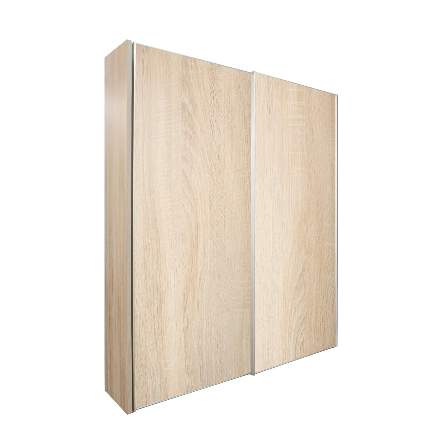 Chicago 200cm Sliding Wardrobe - Wooden Doors, Light Oak