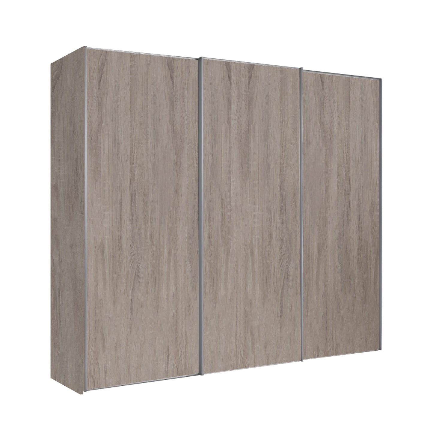 Chicago 250cm Sliding Wardrobe - Wooden Doors Dark Oak