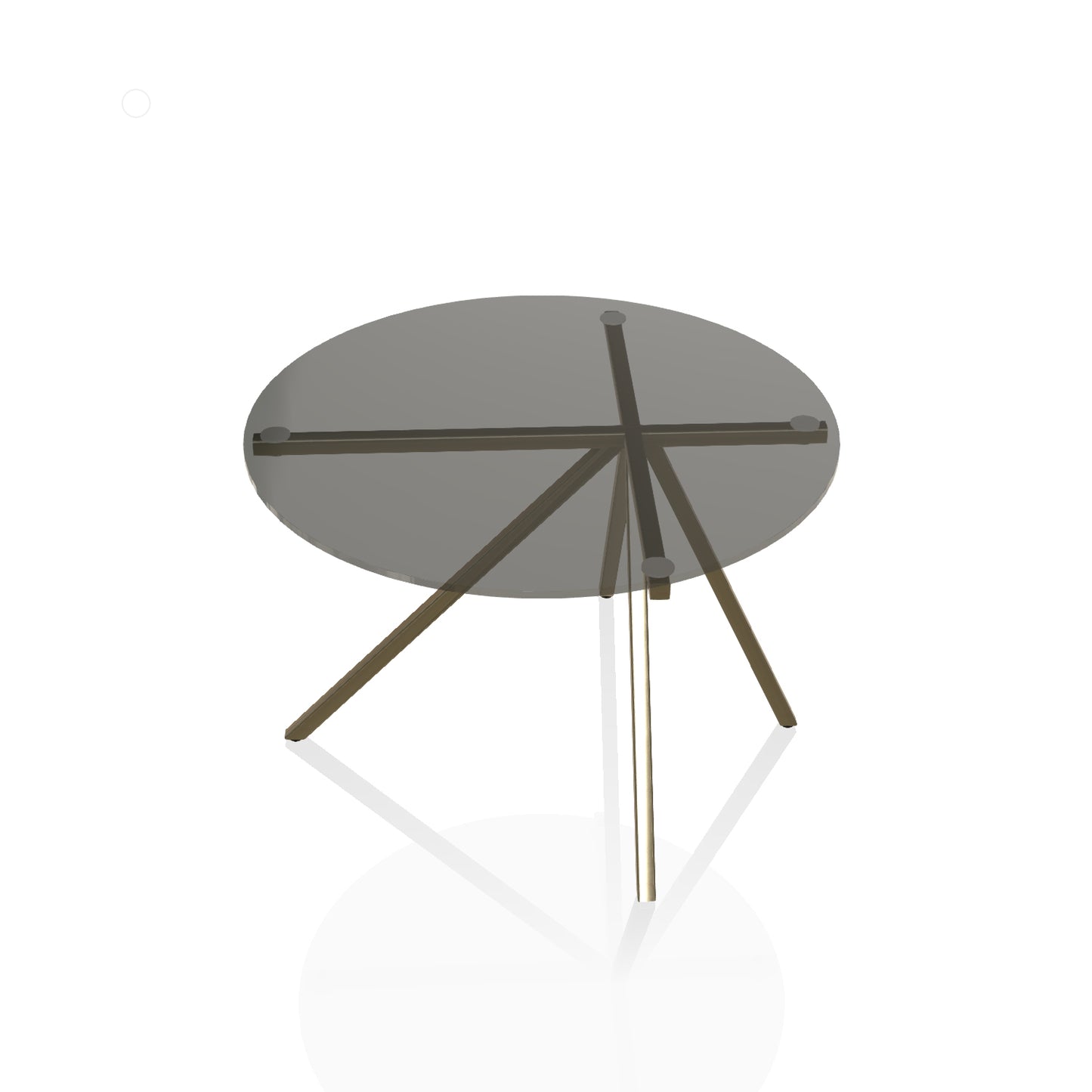 Ray Coffee Table By Bontempi Casa - Bronze Glass With Dark Brass Base