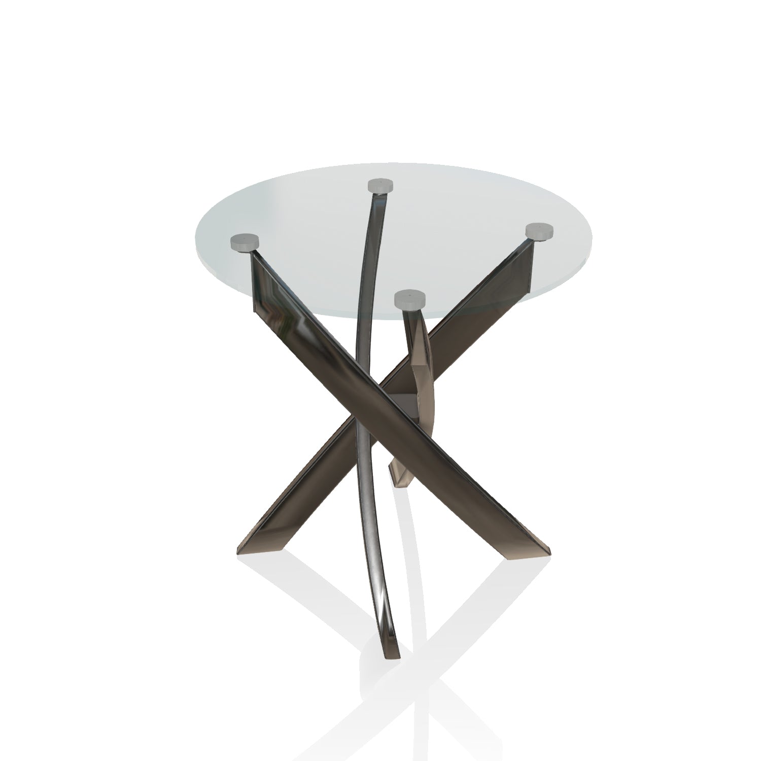 Artistico Coffee Table By Bontempi Casa - Natural Silver & Clear Glass