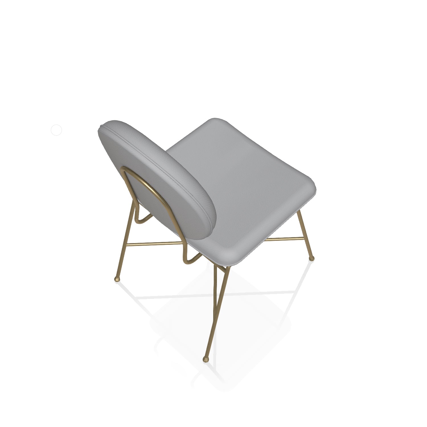 Penelope Chair By Bontempi Casa - Ice White Leather 