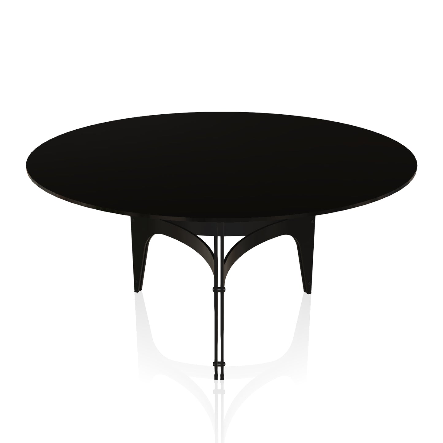 Universe Round Dining Table By Bontempi Casa - Black & Black Glass
