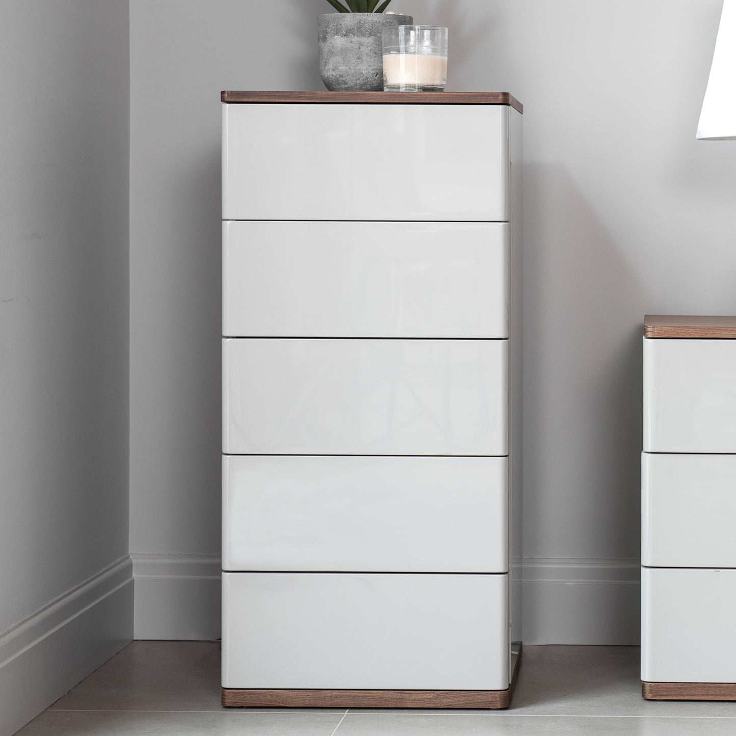 Crofton Park Chest of Drawers - 5 Drawer Tall Narrow