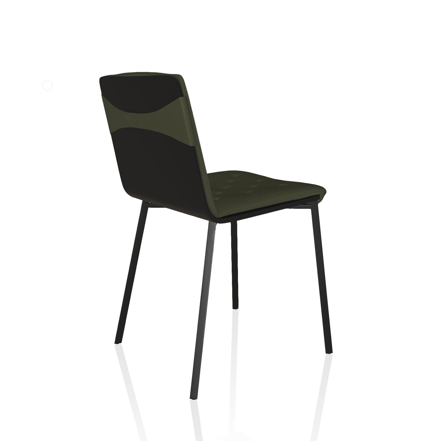 Dining Chair By Bontempi Casa - Black With Green Cushion