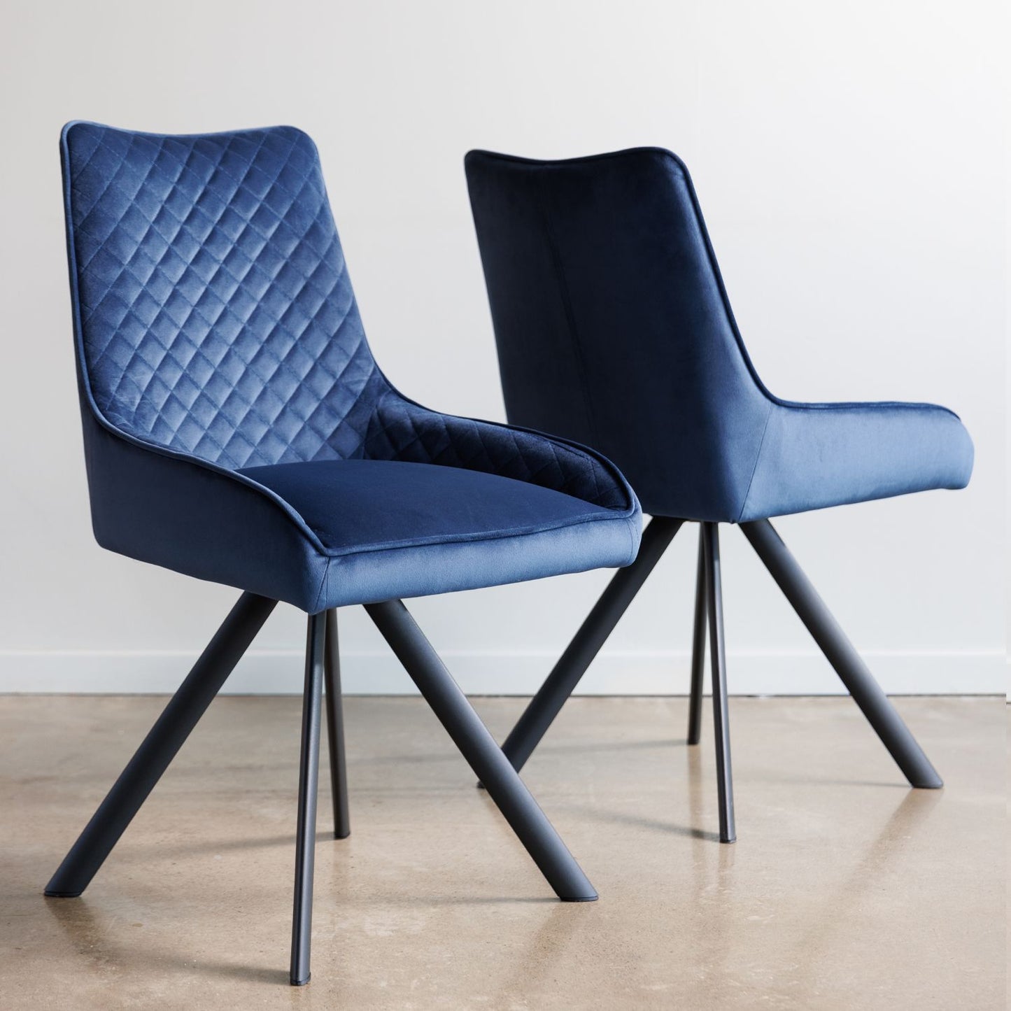 Bassett Dining Chair - Set Of 2 - Dark Blue
