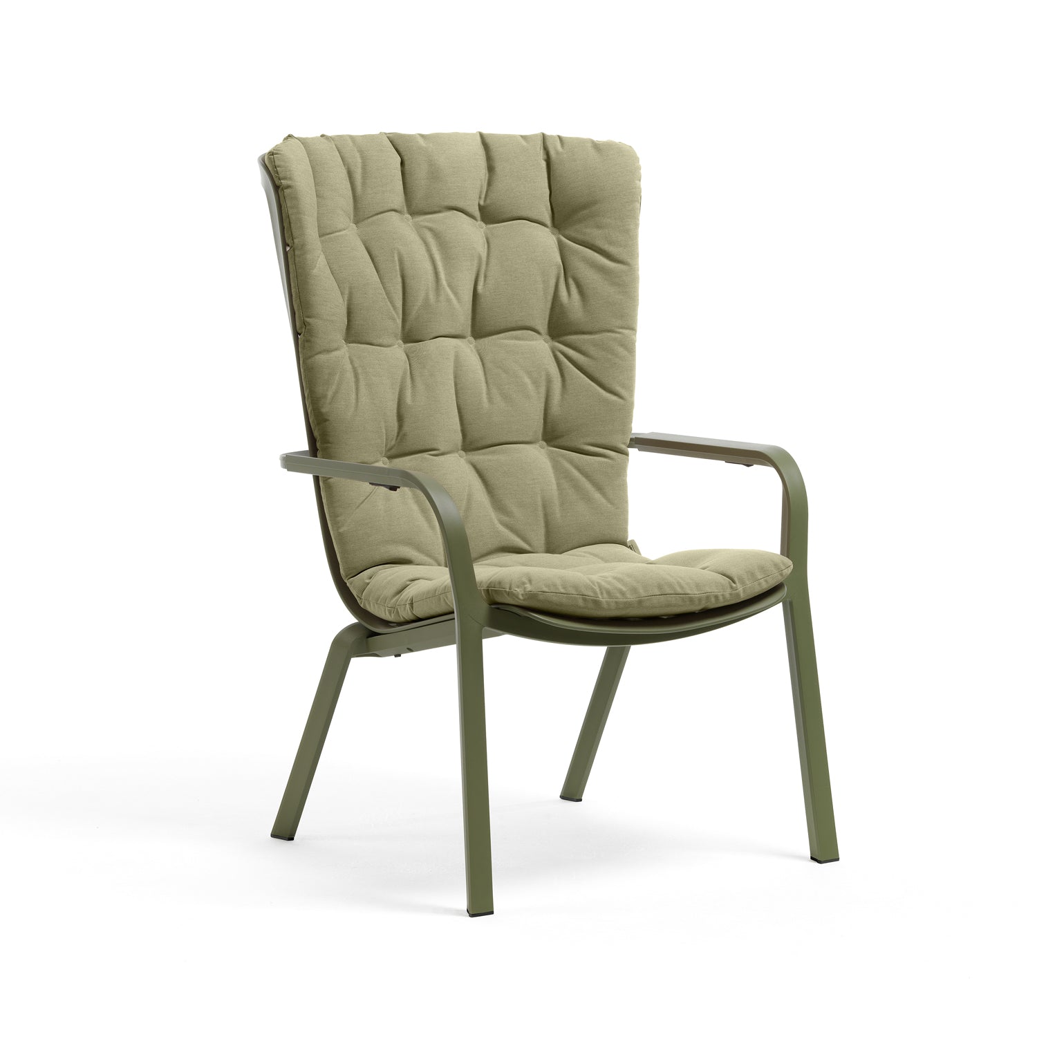 Folio Garden Chair In Olive Base & Sage Green Cushion