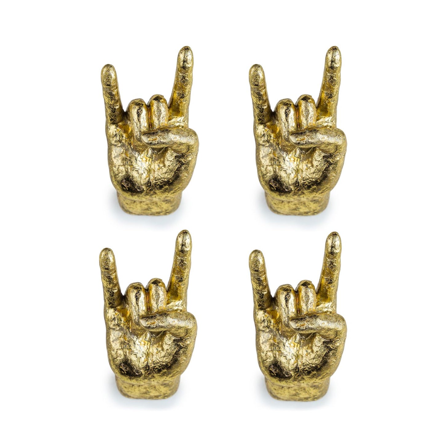 Set of 4 Rock On Wall Hands