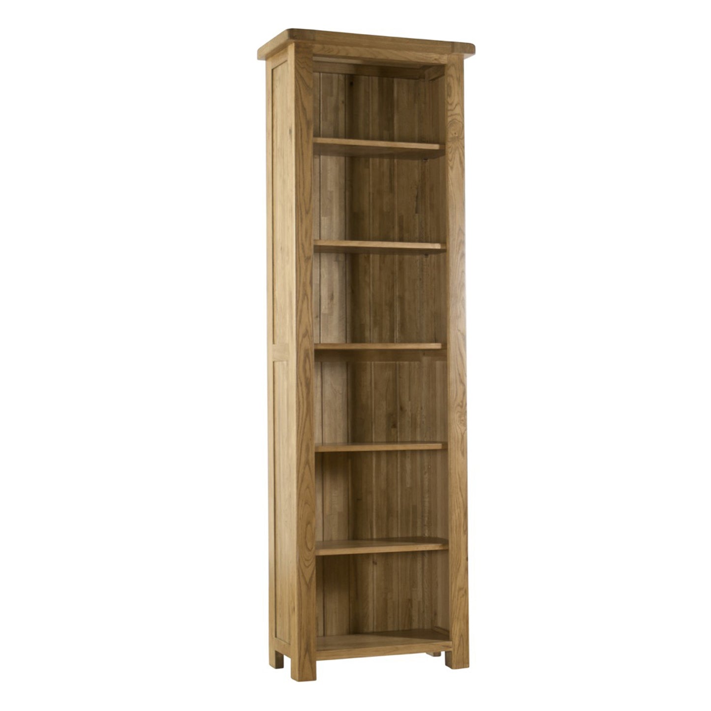 Auvergne Solid Oak Bookcase - Narrow (Large)