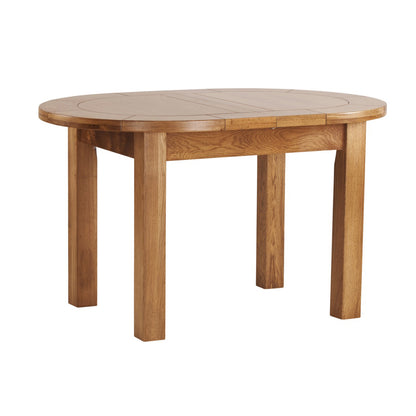 Auvergne Solid Oak Dining Table - Small Extending Oval 4ft4