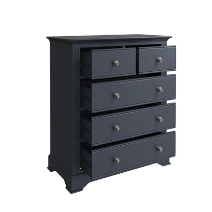 Billingford Charcoal Chest of Drawers - 2 Over 3