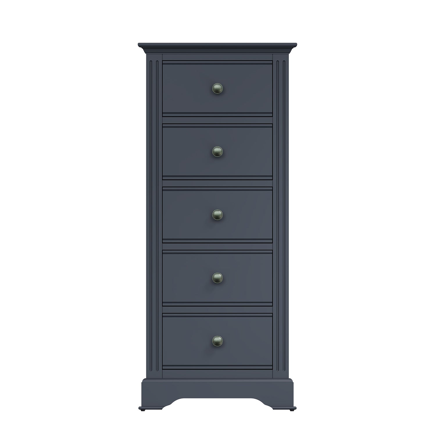 Billingford Charcoal Chest of Drawers - 5 Drawer Narrow