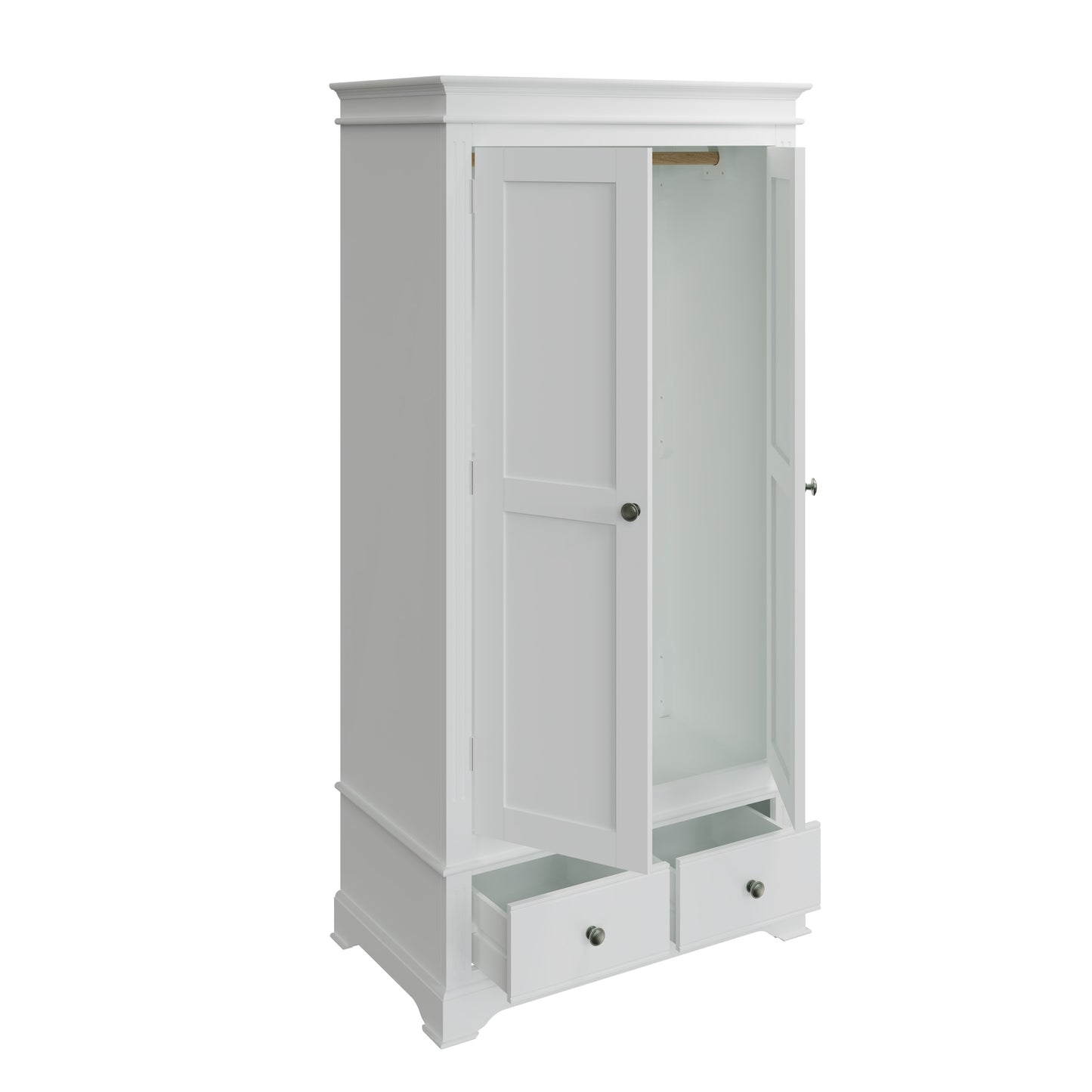 Billingford White Wardrobe - 2 Door