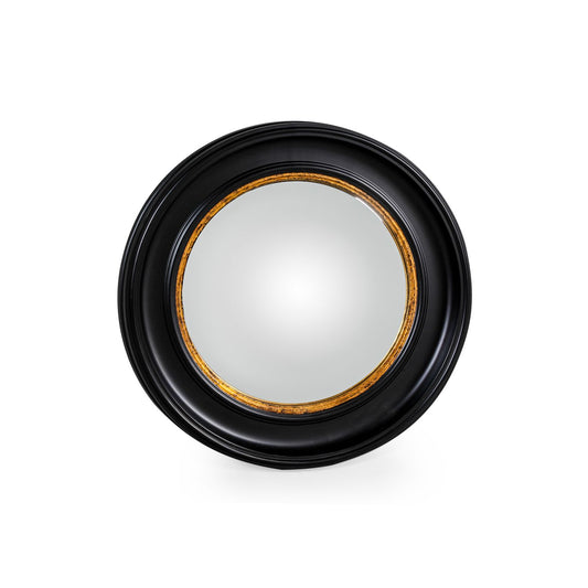 Black & Gold Convex Mirror - Large
