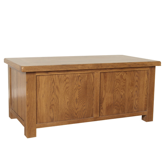 Auvergne Solid Oak Blanket Box - Large - Better Furniture Norwich & Great Yarmouth