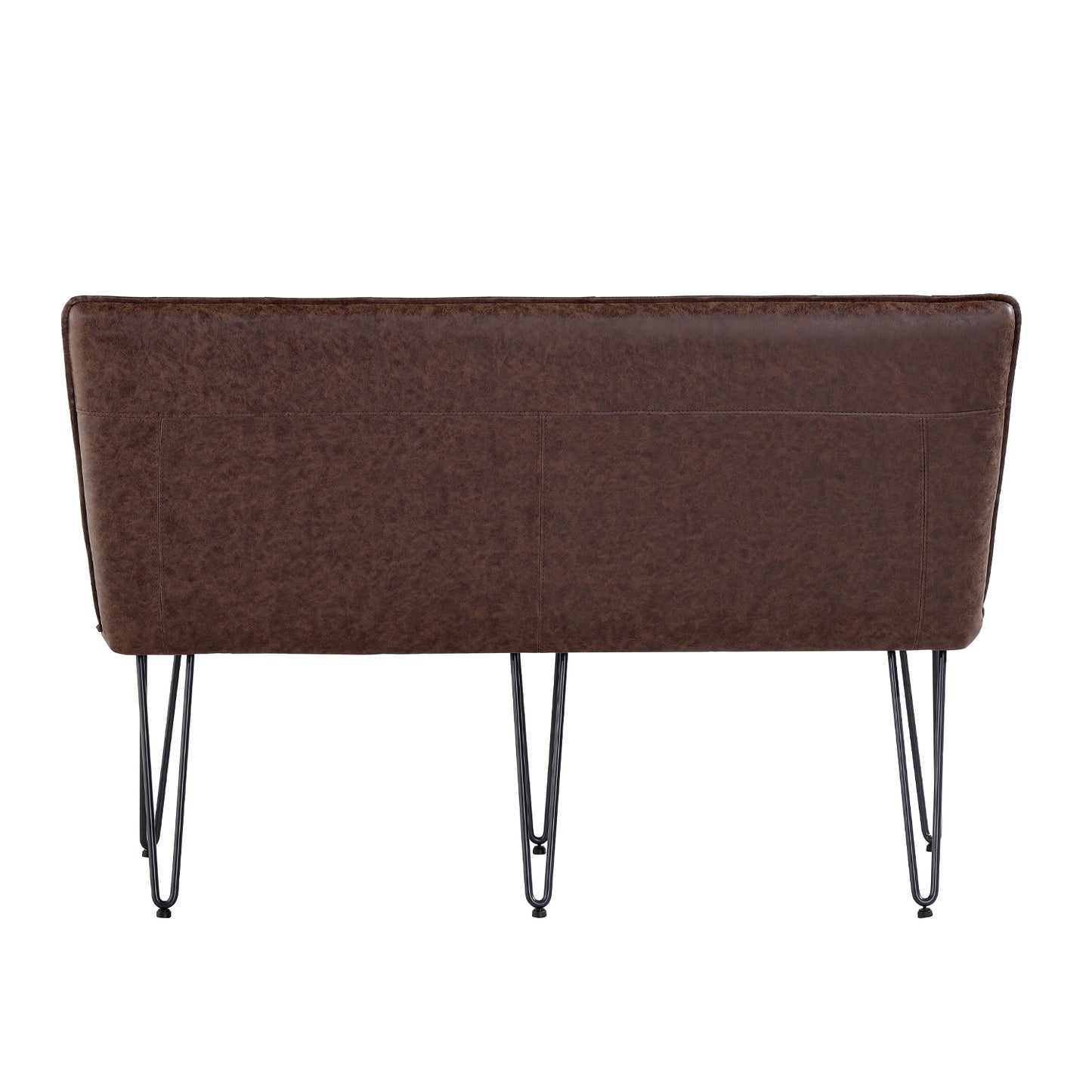 Studded Back Dining Bench 140cm - Brown