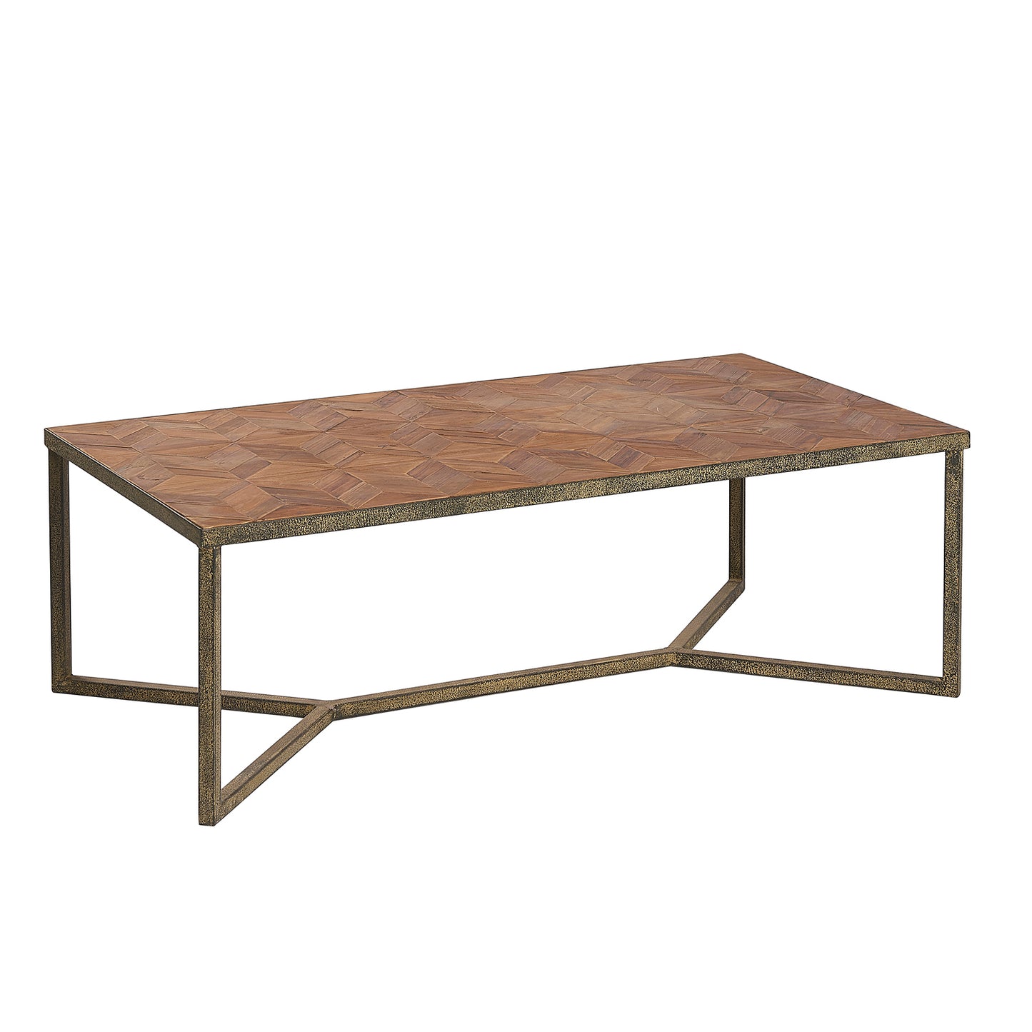 Lambs Green - Reclaimed Pine Parquet Top Coffee Table