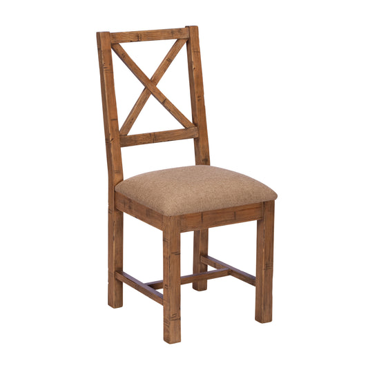 Colebrook Dining Chair, Set Of 2 - Cross Back with Upholstered Seat