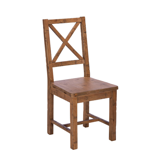 Colebrook Dining Chair, Set Of 2 - Cross Back with Wooden Seat