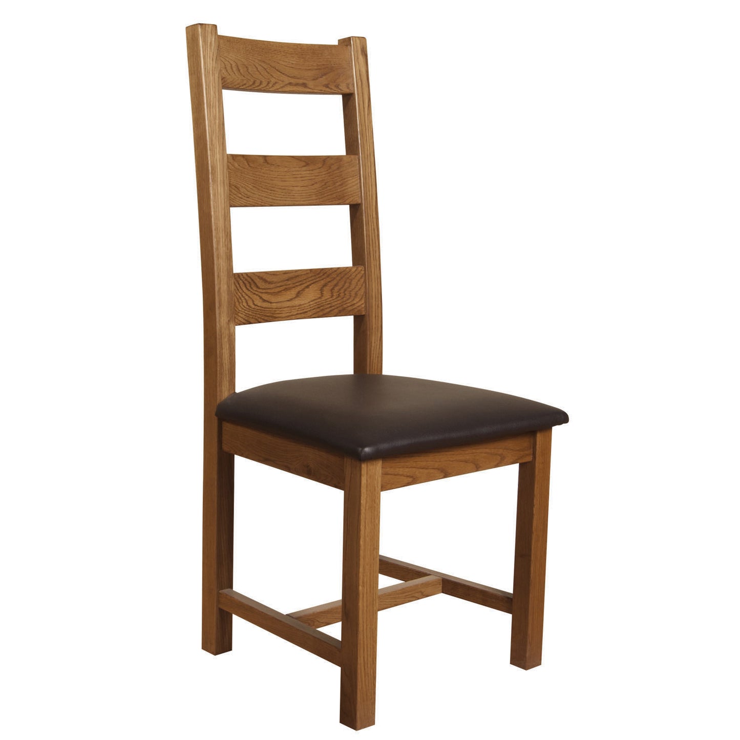 Auvergne Solid Oak Dining Chair - Ladderback (3 Bar) - Better Furniture Norwich & Great Yarmouth