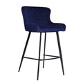 Bilbao Bar Stool - Blue Velvet