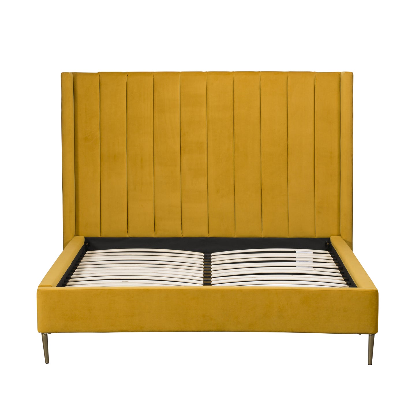 Maddox Highback Upholstered Bed - 5ft Turmeric