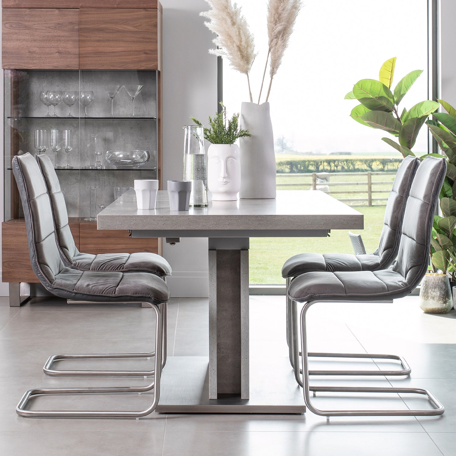 Morwell Concrete Extending Table - 160/220cm